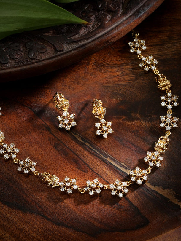 Rubans Gold-Plated AD Stone Jewellery Set Jewellery Sets