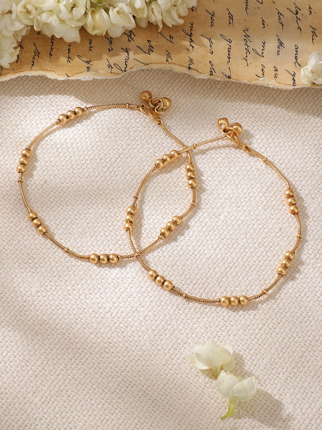 Rubans Gold-Plated Anklet Anklet