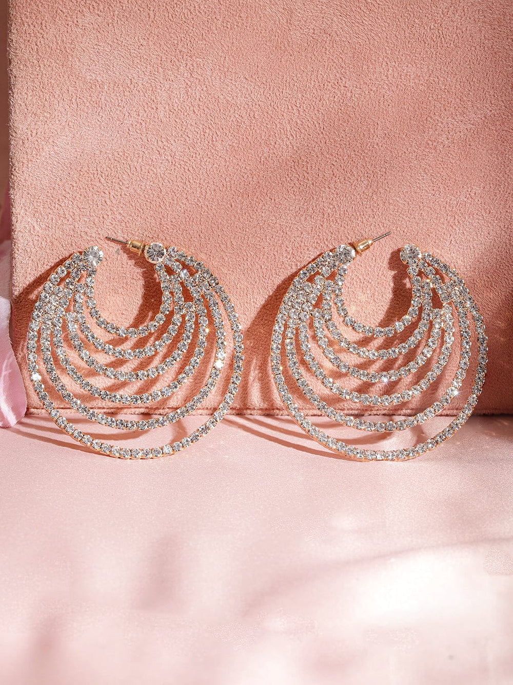 Rubans Gold-Plated Contemporary Hoop Earrings Earrings