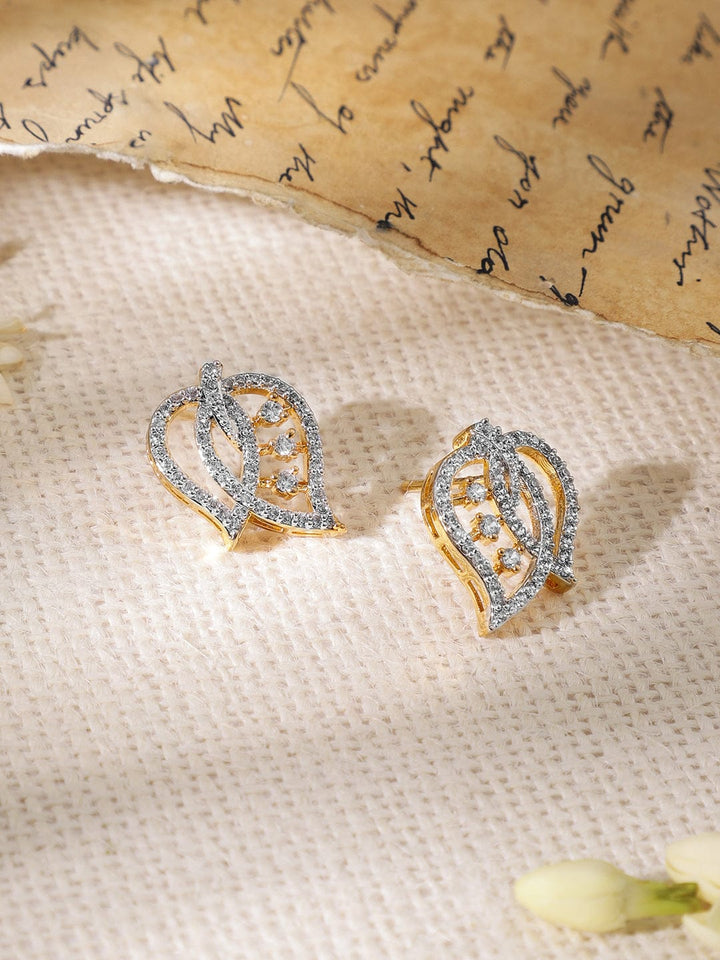 Rubans Gold- Plated Cubic Zirconia Stone- Studded Jewellery Set Jewellery Set