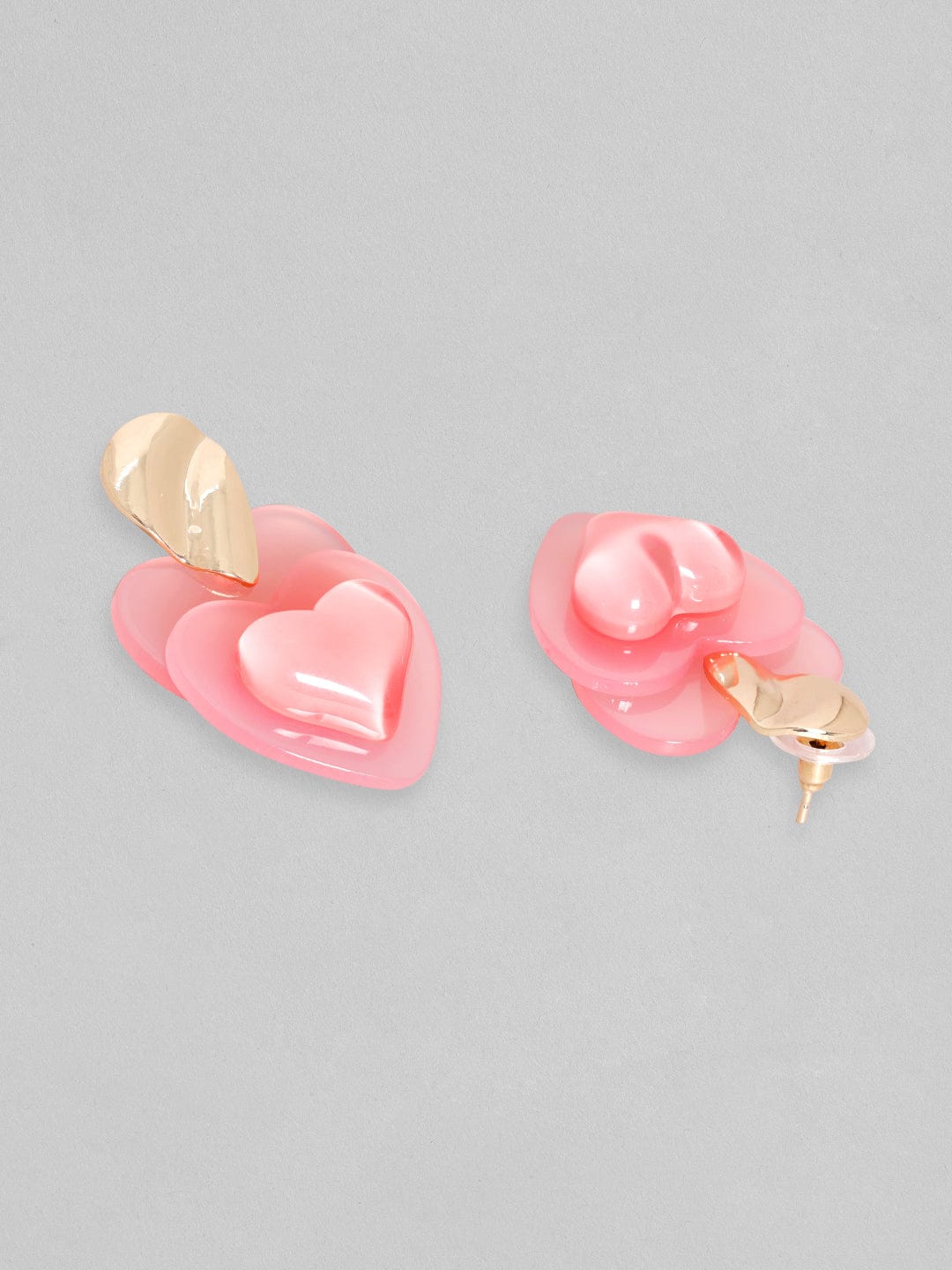 Rubans Gold-Plated Heart Shaped Drop Earrings Earrings