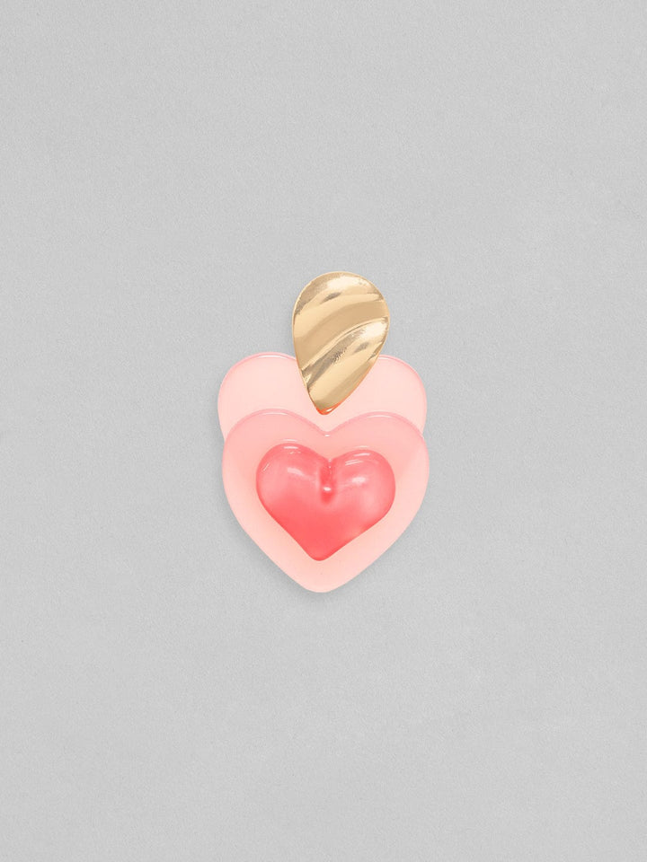 Rubans Gold-Plated Heart Shaped Drop Earrings Earrings