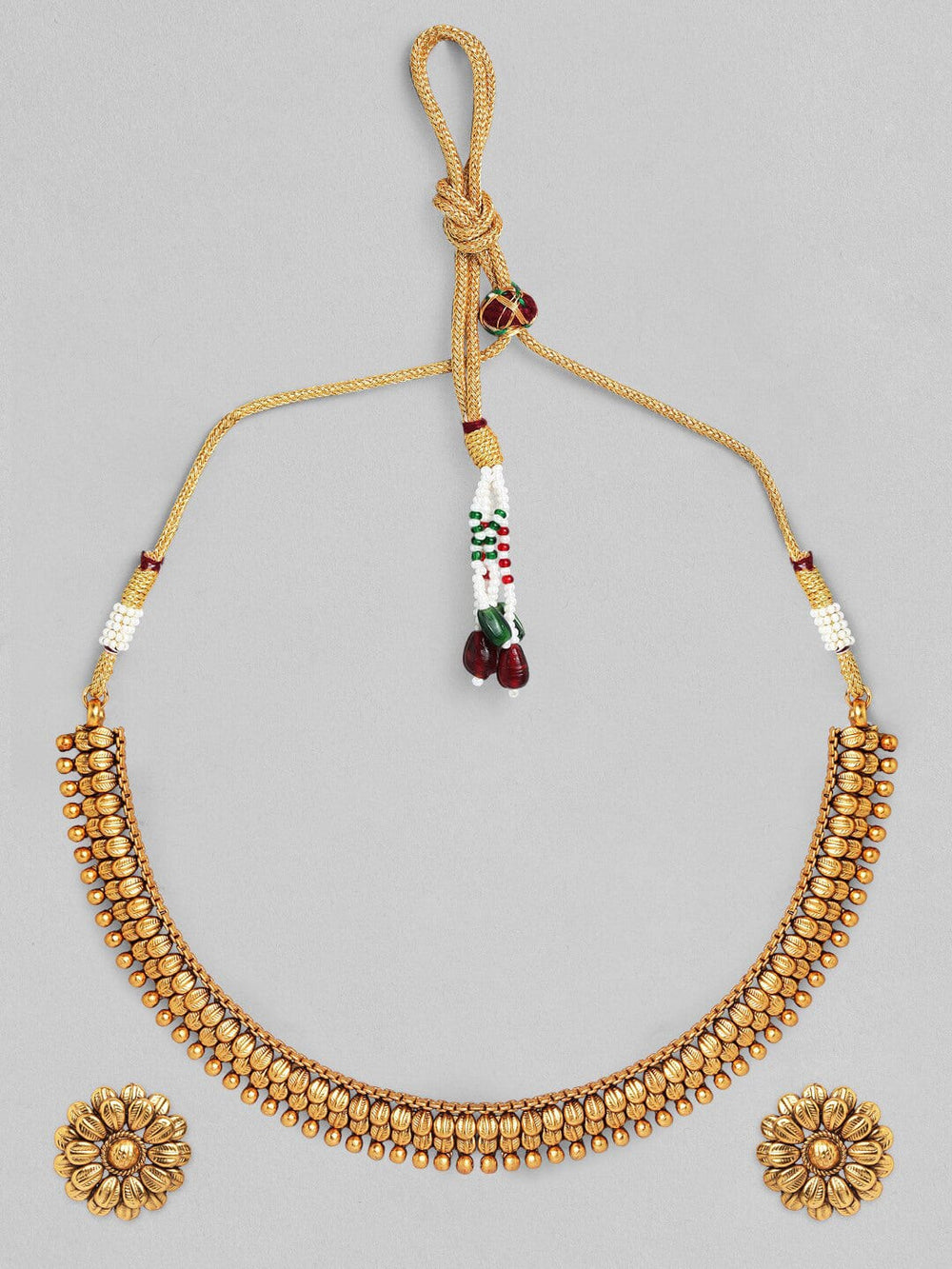 Rubans Gold Plated Simple Beauty Necklace Set Necklace Set