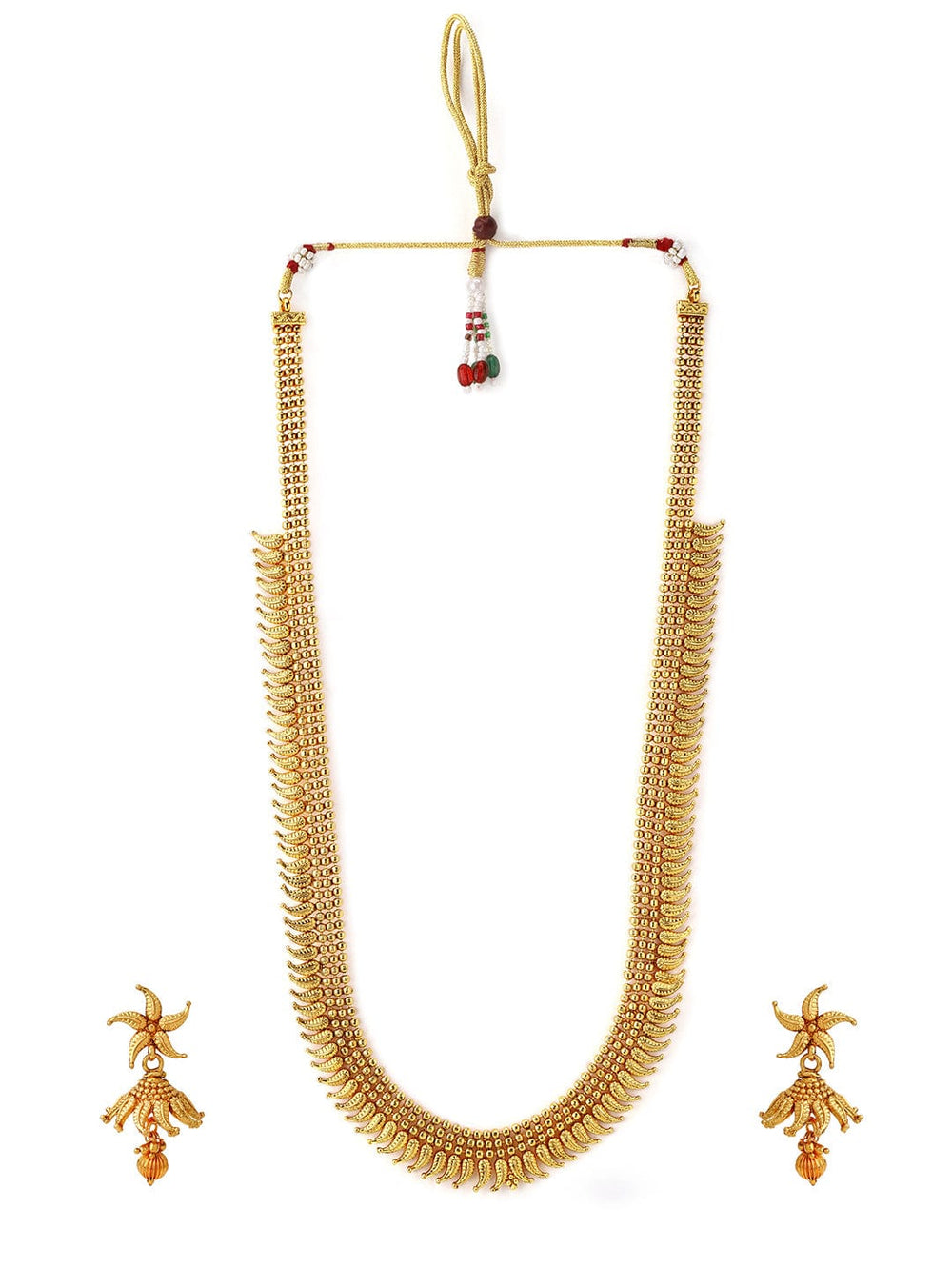 Rubans Gold Plated  Studded Necklace Set Necklace Set