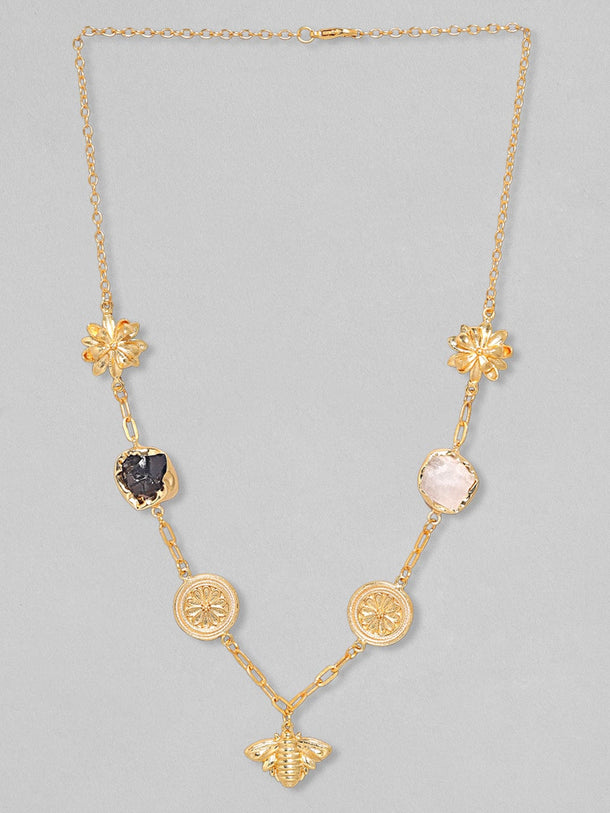 Rubans Gold Toned Necklace Chain & Necklaces