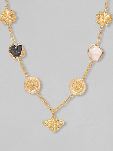 Rubans Gold Toned Necklace Chain & Necklaces