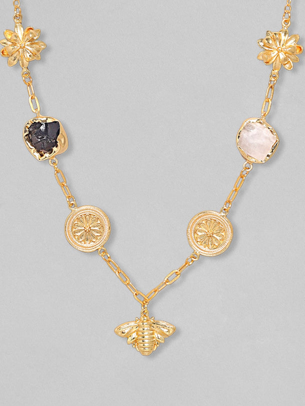 Rubans Gold Toned Necklace Chain & Necklaces