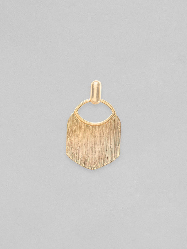 Rubans Gold Toned Textured Statement Tassel Earrings Earrings