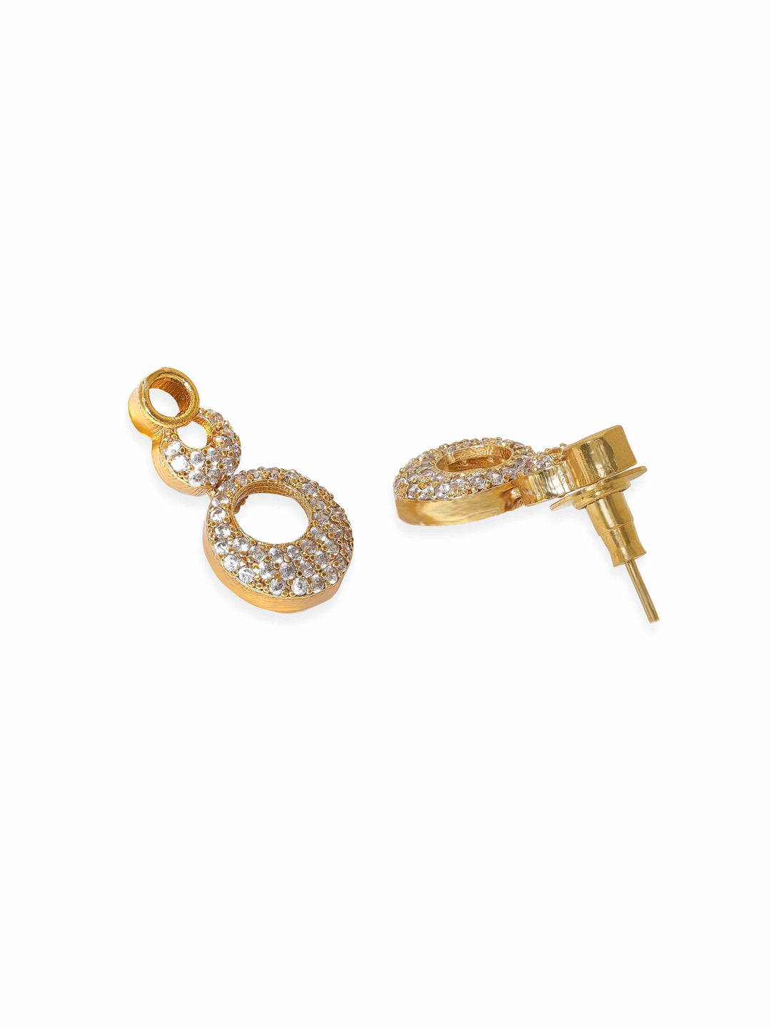 Rubans Golden Glamour AD Necklace Set Jewellery Sets