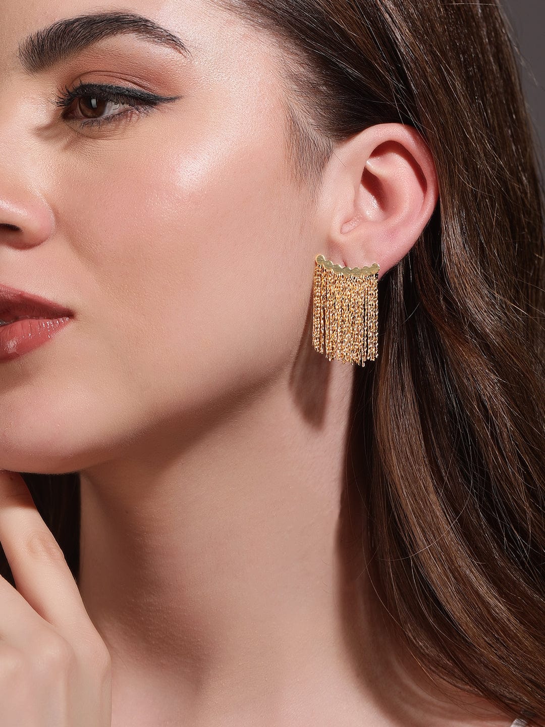 14 KT Gold Mini Hoops - Beaded Western Earrings