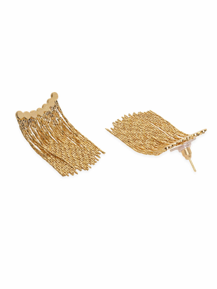 Rubans Golden Glitz Western Drop Earrings  A Dazzling Accent of Elegance Earrings