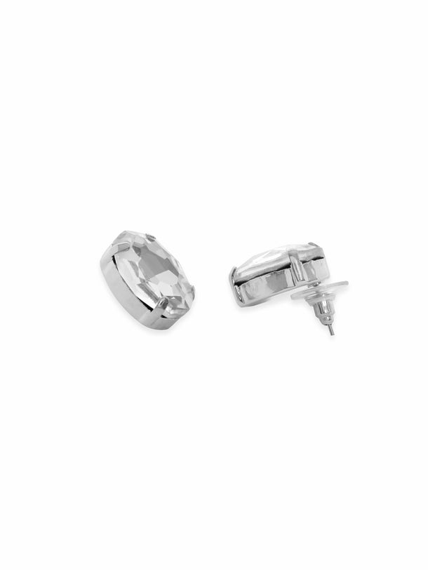 Rubans Ivory Whispers: White Stone Western Statement Necklace Set Jewellery Sets