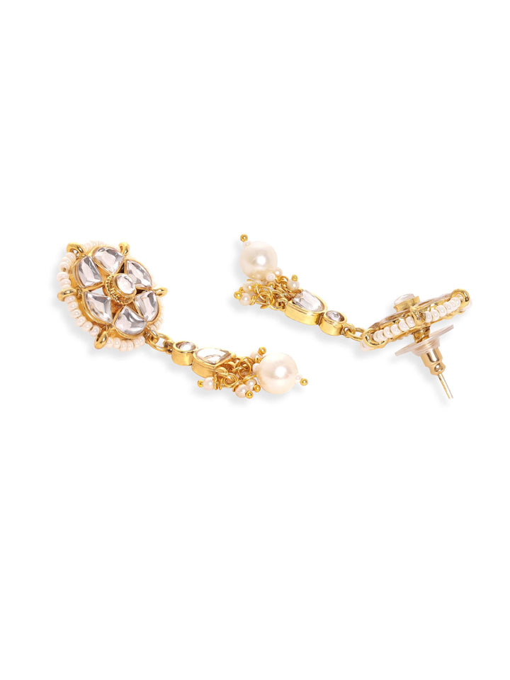 Rubans Majestic Opulence 22K Gold Plated Kundan and pearl beaded Choker jewelry Set Jewellery Sets
