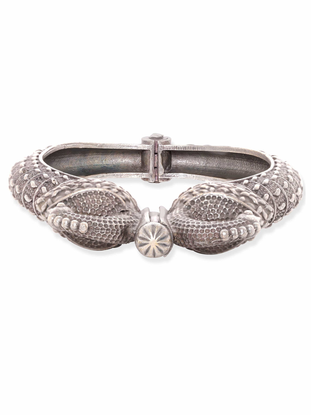 Rubans Majestic Peacock Oxidized Silver Plated Kada Bracelet Bangles & Bracelets