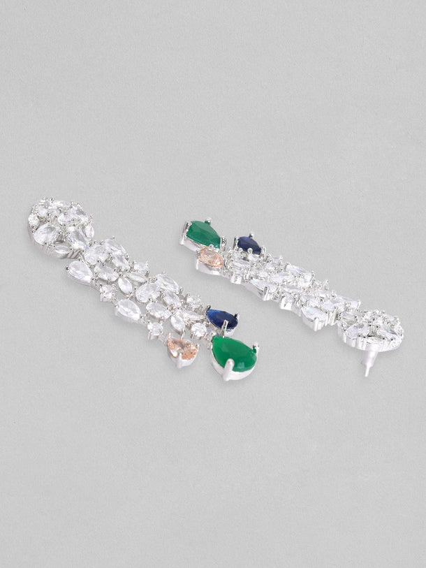 Rubans Multi color Zircon Studded Jewellery Set Necklace Set