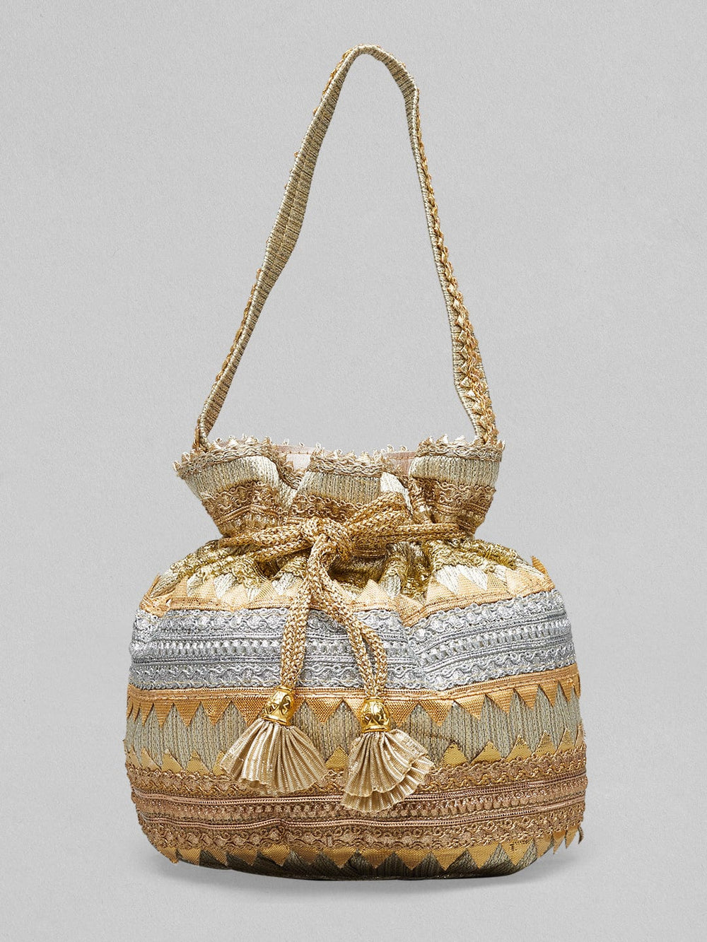 Rubans Multicoloured Coloured Potli Bag With Embroided Design. Handbag & Wallet Accessories
