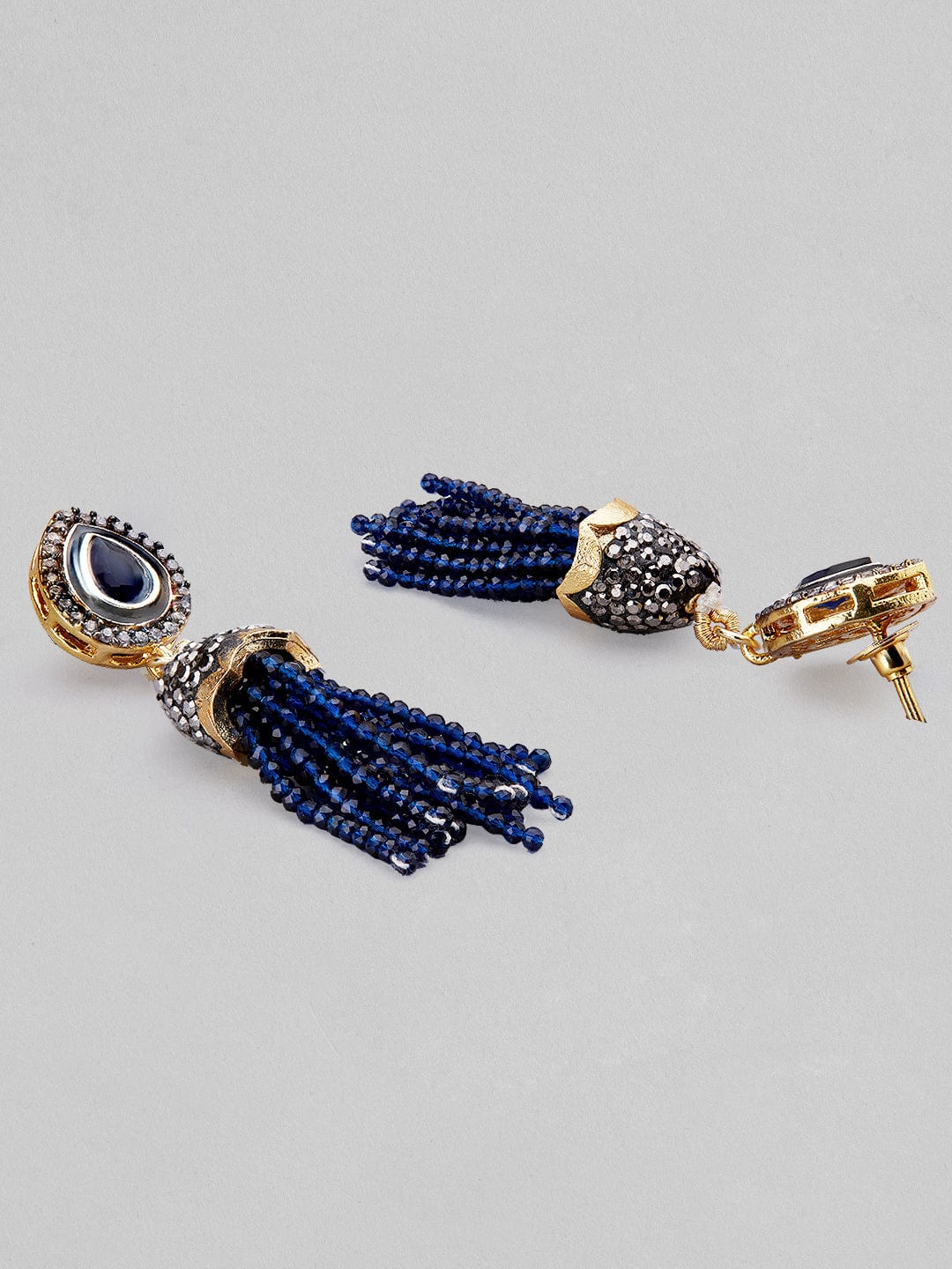 Rubans Necklace Set With Royal Blue beads And Elegant Design Necklace Set