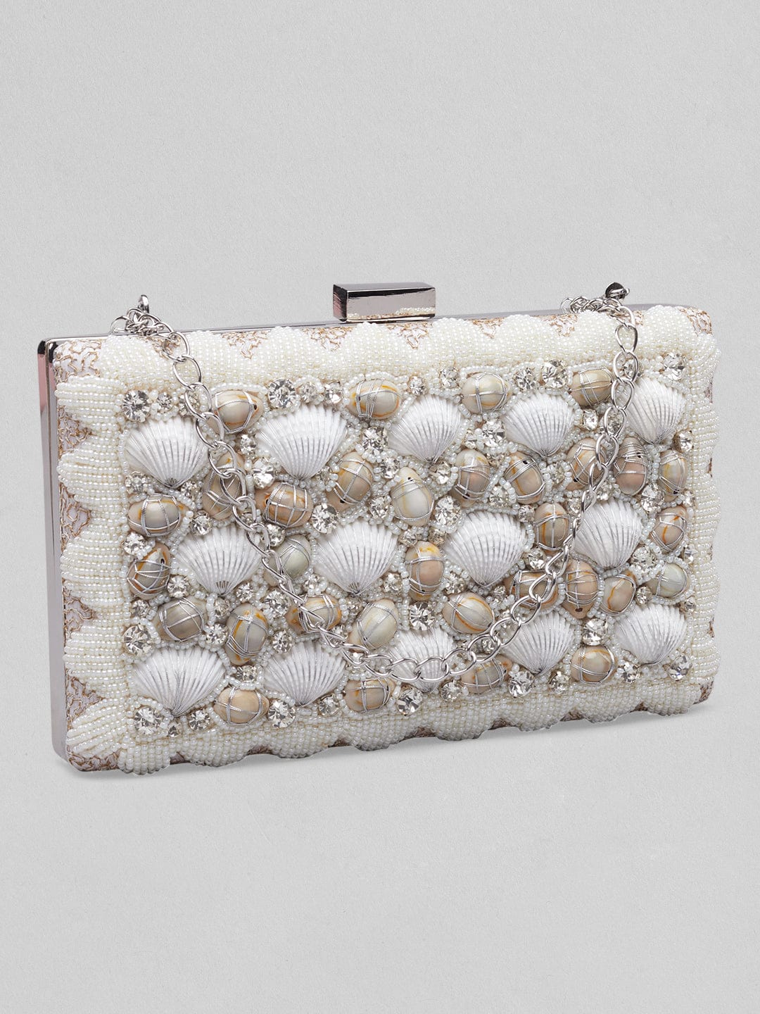 Fashion Ivory Pearl Evening Party Clutch Bags Handbag 2023