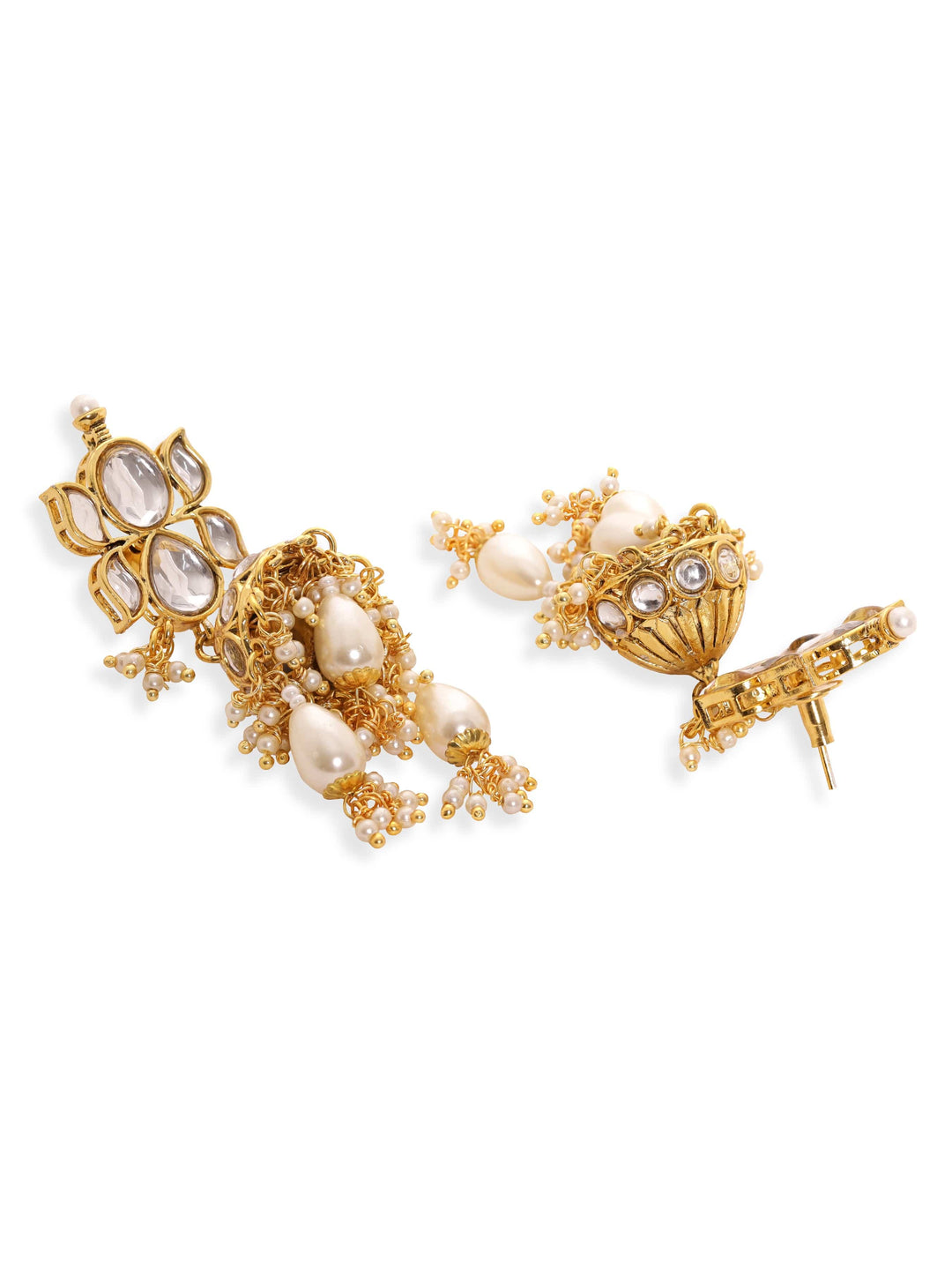 Rubans Opulent Opulence 22K Gold Plated Kundan pearl beaded Choker jewelry Set Jewellery Sets