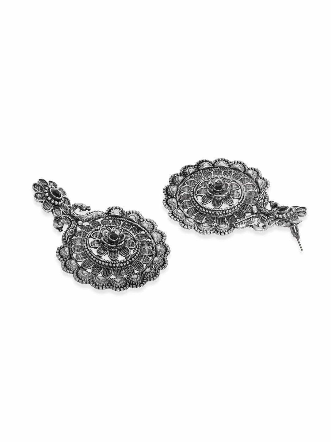 Rubans Oxidized Chandelier Earrings Earrings