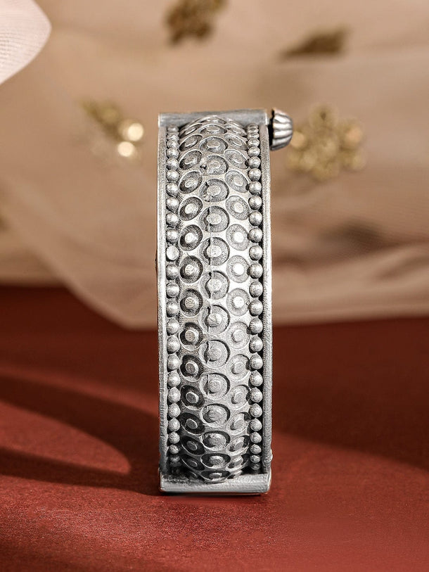 Rubans Oxidized Silver-Plated Antique Craft Traditional Bangle-Style Bracelet Wristwear