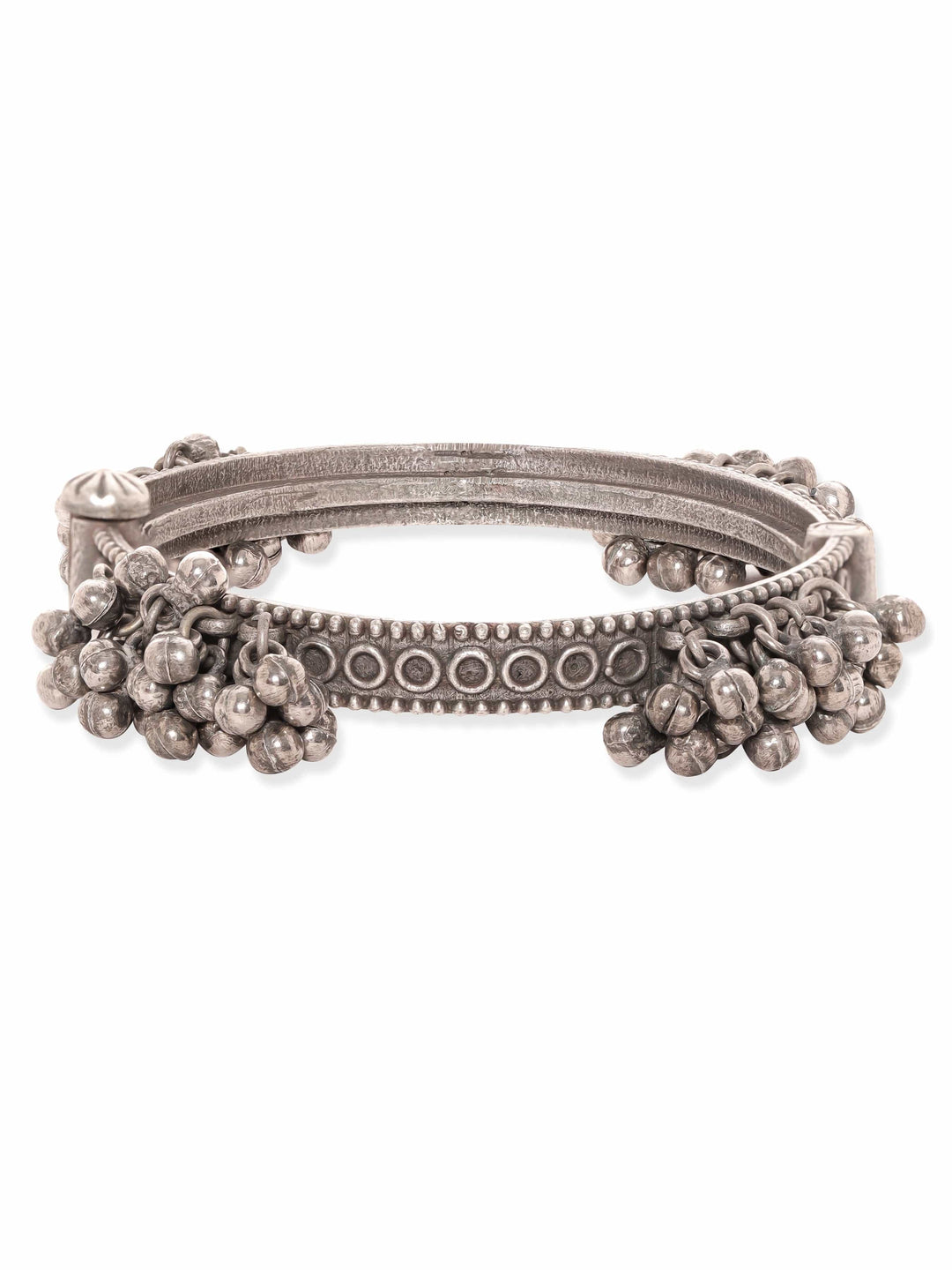 Rubans Oxidized Silver-Plated Ghumroo Beaded Traditional Bangle Bangles & Bracelets