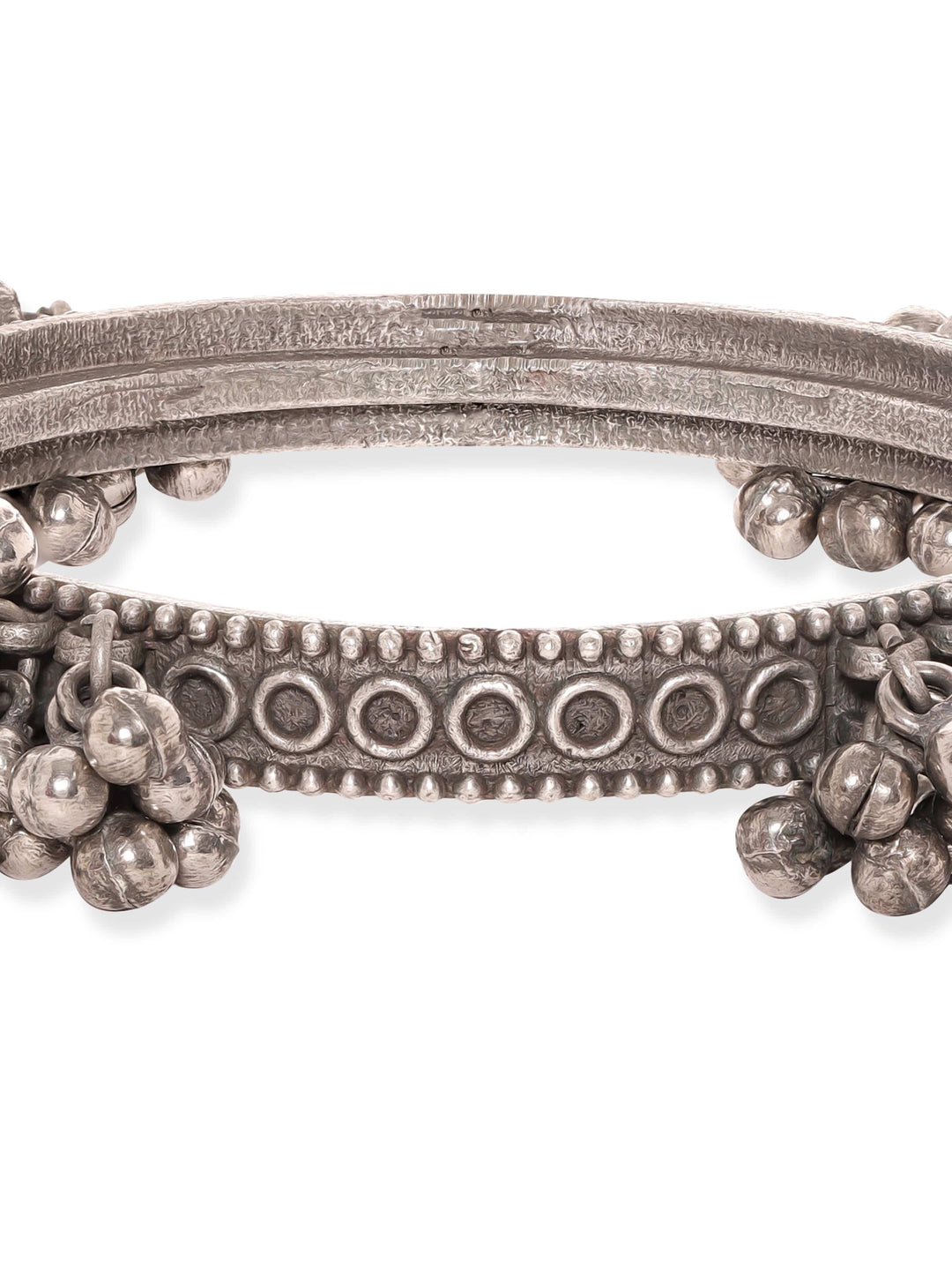 Rubans Oxidized Silver-Plated Ghumroo Beaded Traditional Bangle Bangles & Bracelets