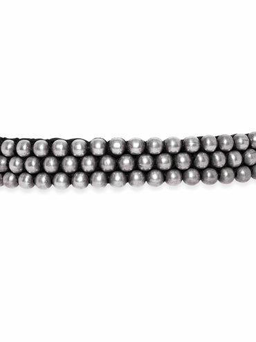 Rubans Oxidized Silver Plated Statement Choker Necklace Necklace