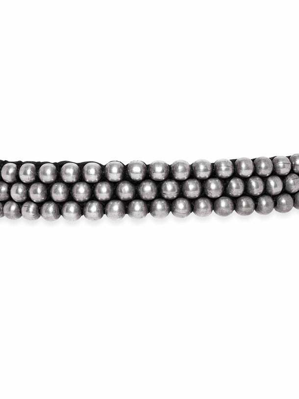 Rubans Oxidized Silver Plated Statement Choker Necklace Necklace