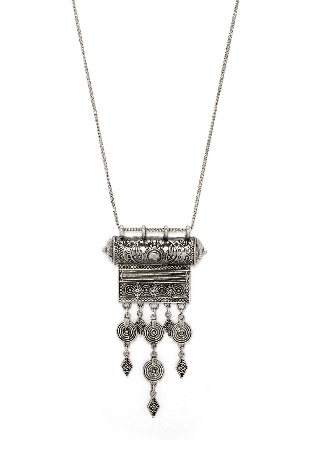 Rubans Oxidized Silver Toned Handcrafted Necklace Chain & Necklaces