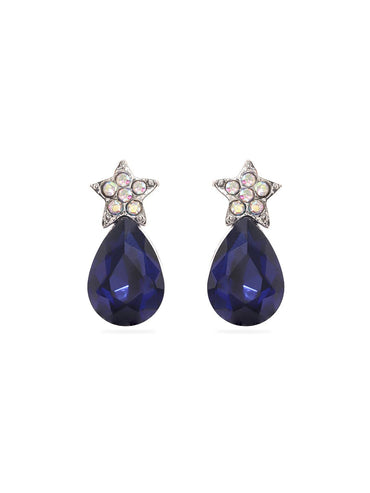 Rubans Petite Blue Stone Studs for Everyday Elegance Earrings