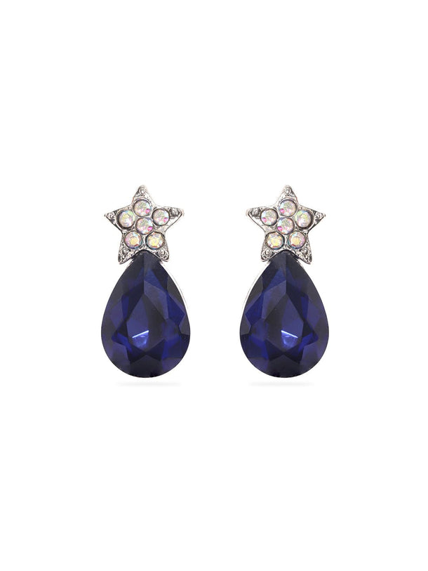 Rubans Petite Blue Stone Studs for Everyday Elegance Earrings