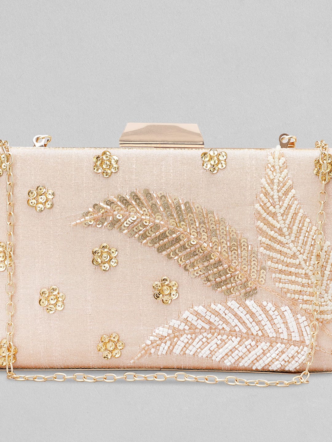 Rubans Pink Embellished Clutch Bag Handbag & Wallet Accessories