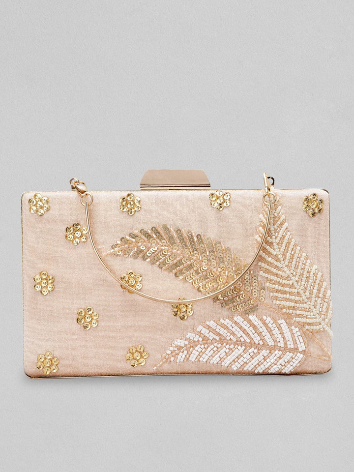 Rubans Pink Embellished Clutch Bag Handbag & Wallet Accessories