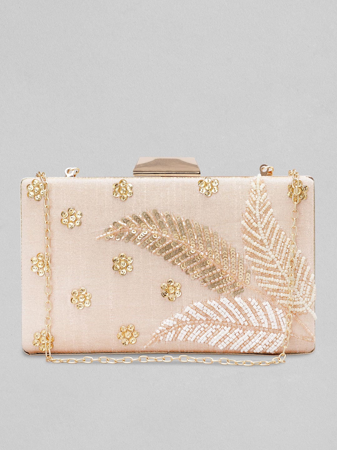 Rubans Pink Embellished Clutch Bag Handbag & Wallet Accessories