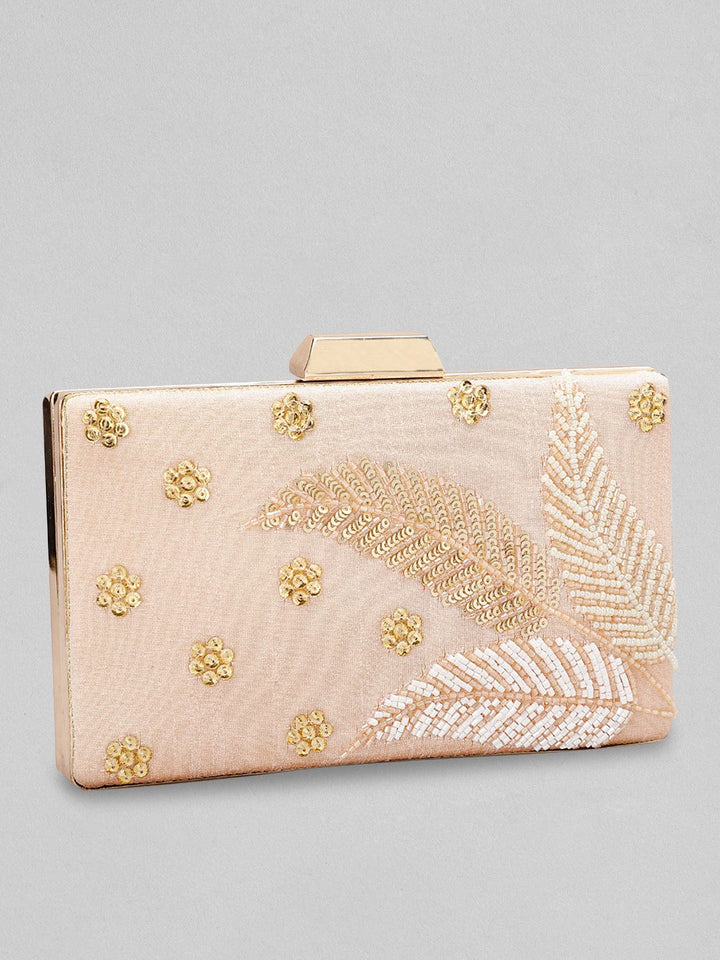 Rubans Pink Embellished Clutch Bag Handbag & Wallet Accessories