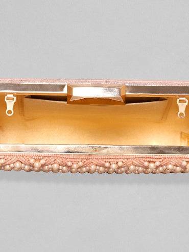 Rubans Pink Embellished Shopper Handheld Bag Clutches