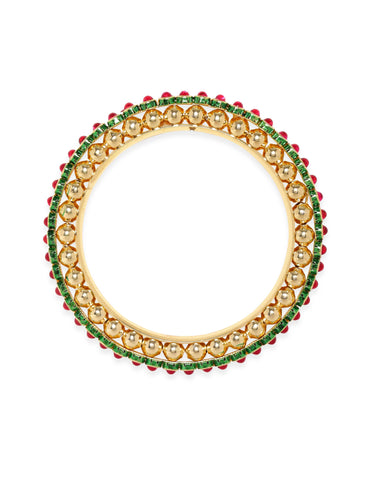 Rubans Pretty in Pink: Set of 4 Short Kundan Bangles Bangles & Bracelets