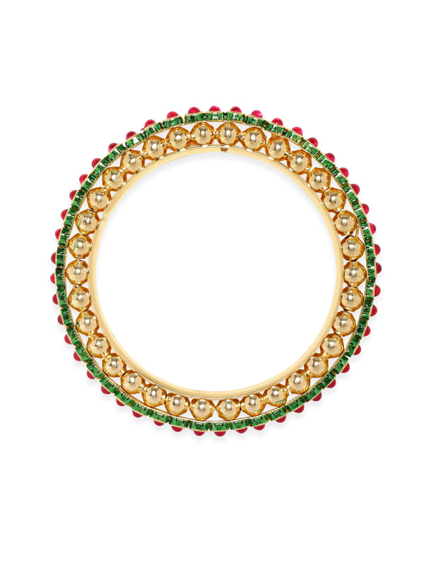 Rubans Pretty in Pink: Set of 4 Short Kundan Bangles Bangles & Bracelets