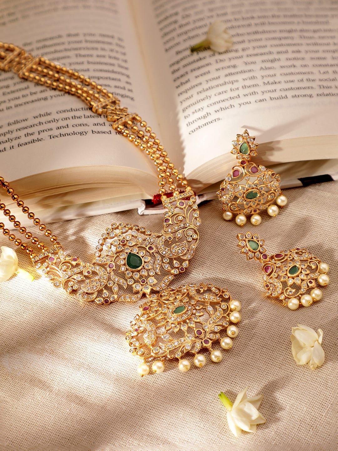 Yellow Gold Tanishq Heavy Gold Necklace Set Designs With Price