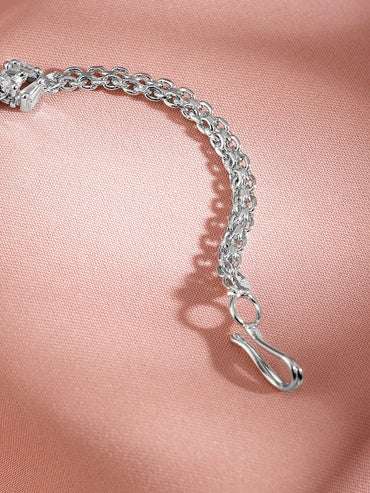 Rubans Rhodium Plated Cubic Zirconia Maang Tikka Head Jewellery