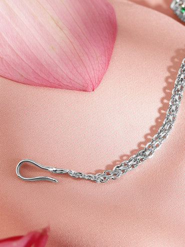 Rubans Rhodium-Plated Cubic Zirconia Maang Tikka Head Jewellery