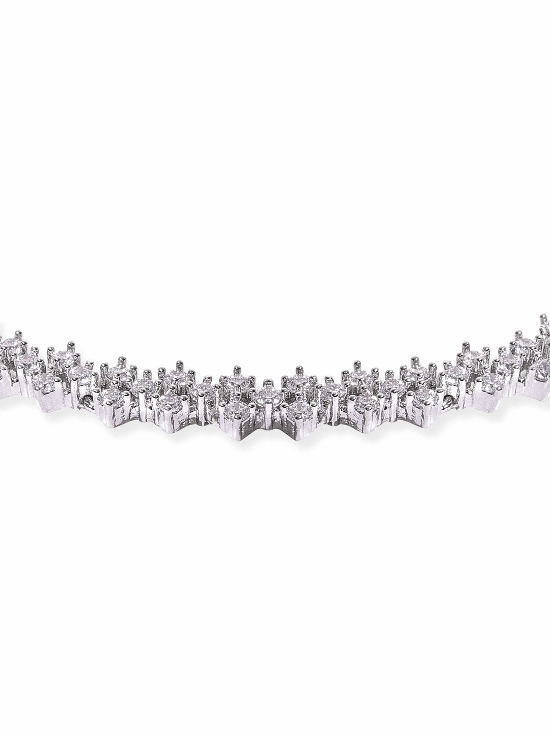 Rubans Rhodium plated Zirconia studded chic Classy Bracelet Bangles & Bracelets