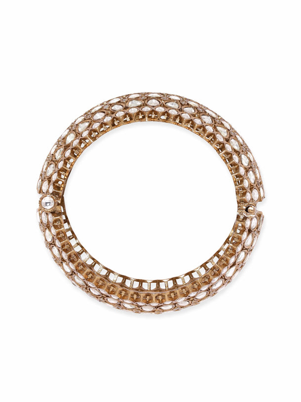 Rubans Rhodium plated Zirconia studded Minimal Bracelet Bangles & Bracelets