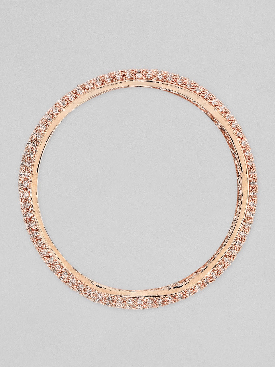 Rubans Rose gold plated bangles with studded american diamonds. Bangles & Bracelets