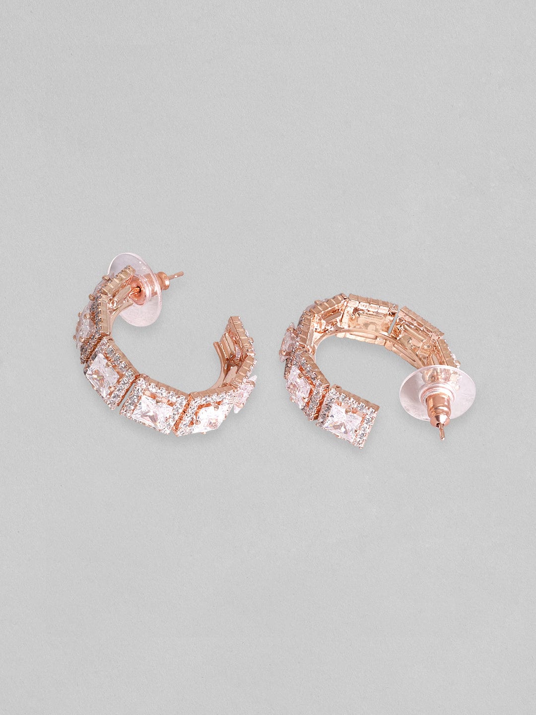 9ct Rose Gold, 2x20mm Diamond-cut Hoop Earrings | Pascoes