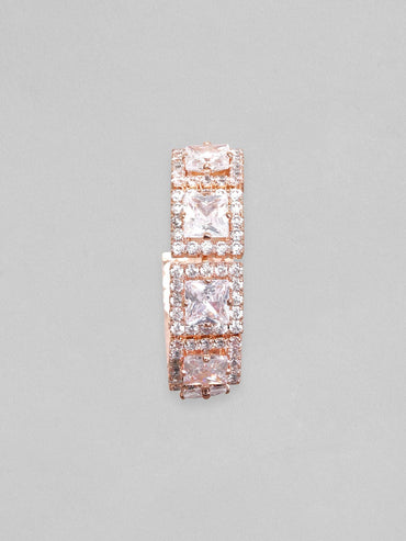 Rubans Rose Gold-Plated Circular Hoop Earrings Earrings