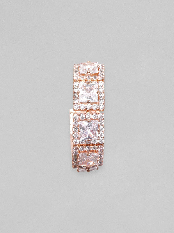 Rubans Rose Gold-Plated Circular Hoop Earrings Earrings