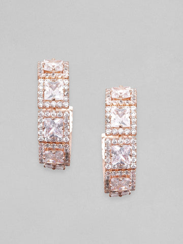 Rubans Rose Gold-Plated Circular Hoop Earrings Earrings