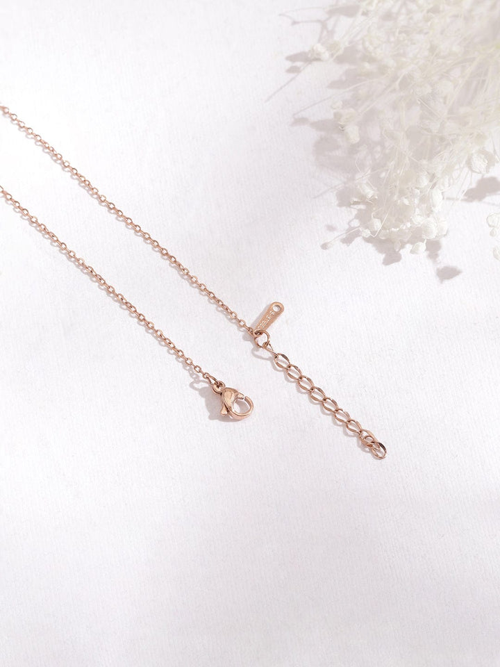 Rubans Rose Gold Plated Floral Pendant Necklace Necklace and Earrings